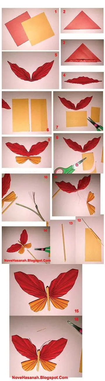Cara Membuat Kupu Kupu Dari Kertas Origami Untuk Hiasan Dinding Kamar Agar Terlihat Keren